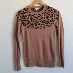 ⬇️ Merona Tan Leopard Print Sweater